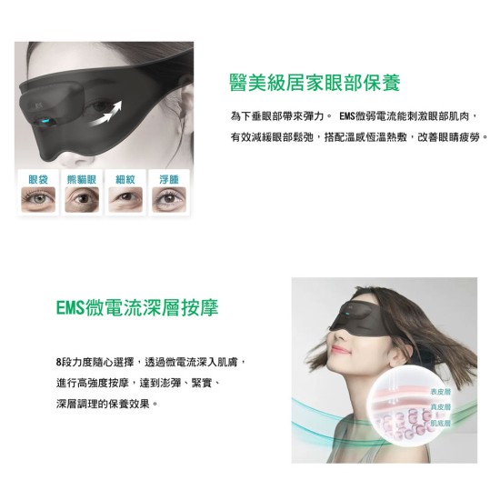 【未來實驗室】 Relaxify 微電流舒眠儀 眼部紓壓 眼部按摩器 按摩眼罩 放鬆 美眼 熱敷 