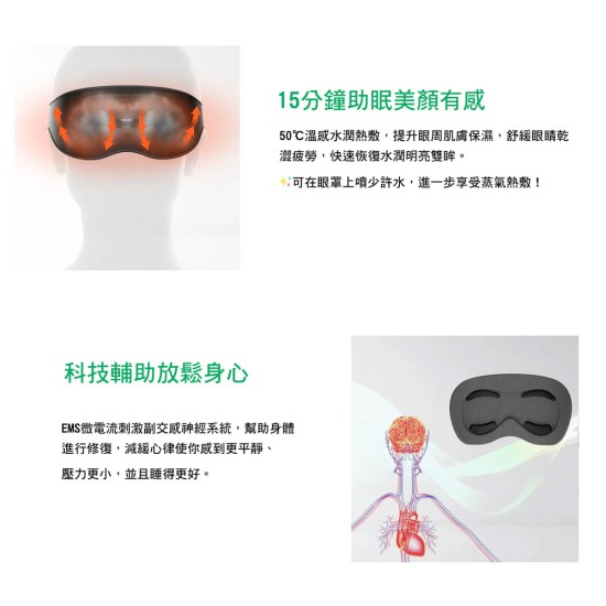 【未來實驗室】 Relaxify 微電流舒眠儀 眼部紓壓 眼部按摩器 按摩眼罩 放鬆 美眼 熱敷 