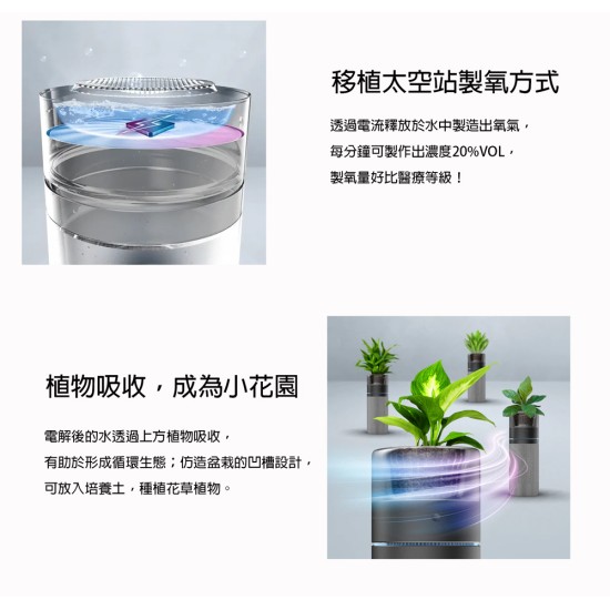 含花盆 【未來實驗室】O2 Purifier 空氣清淨機 強化版 空氣淨化器 負離子空氣清淨機 除臭